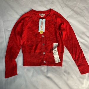 Cat & Jack red sweater girls size xs(4/5)